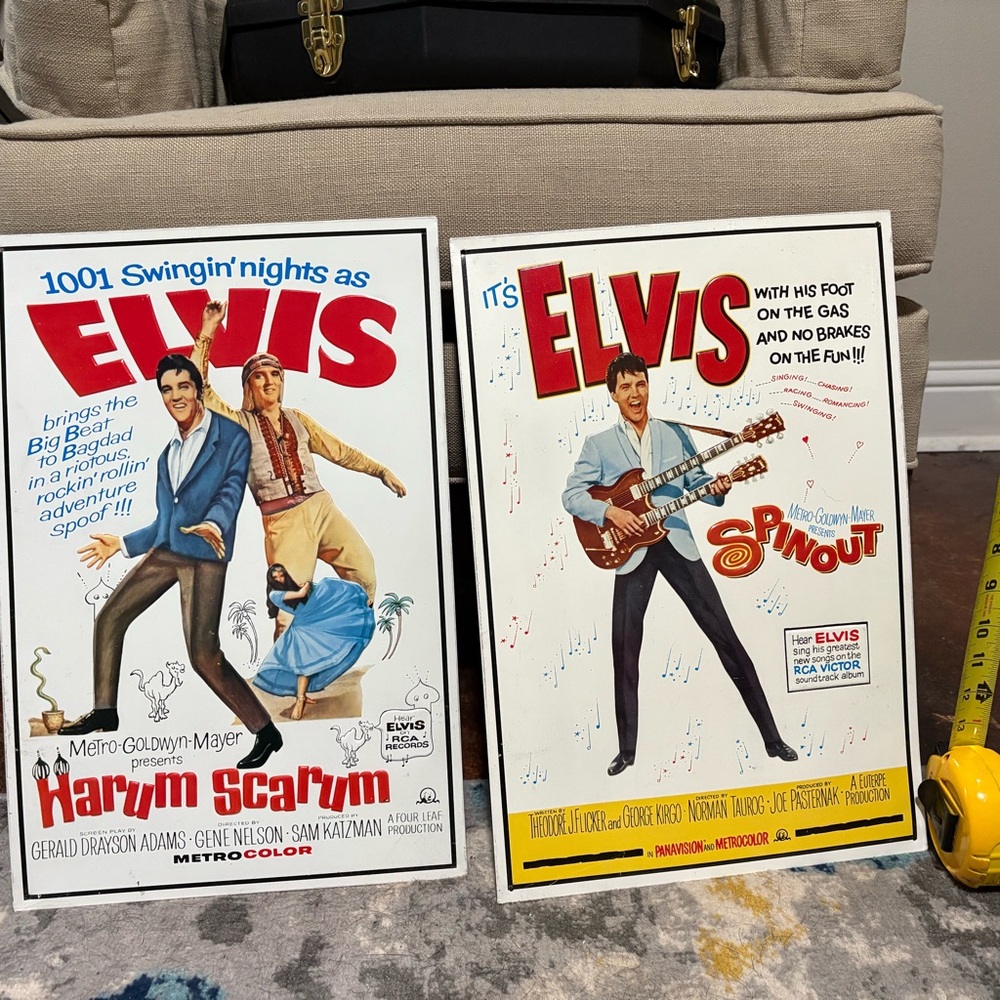 Retro Elvis Movie Poster Set - Multicolor